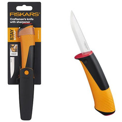 Нож бытового назначения ремесленный с точилкой FISKARS (1023620)