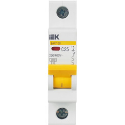 Выключатель автоматический IEK ВА 47-29 1Р 25А 4.5кА С MVA20-1-025-C
