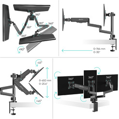 Кронштейн для монитора Onkron G280 (черный)