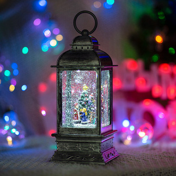 Декоративный фонарь с эффектом снегопада и подсветкой NEON-NIGHT Рождество 501-065