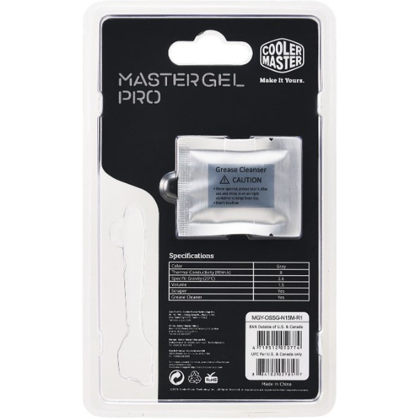 Термопаста Cooler Master MasterGel (4 г) (MGY-OSSG-N15M-R1)