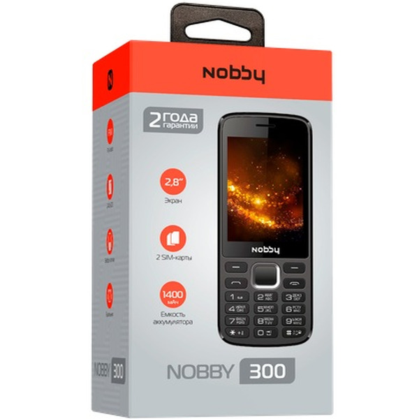 Мобильный телефон NOBBY 300 (черный/серый)