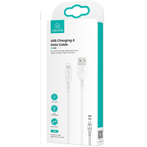 Кабель Usams Lightning US-SJ500 U68 (белый)