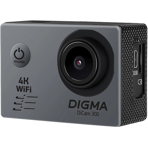 Экшен-камера Digma DiCam 300 (серый)