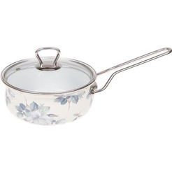 Ковш стальной эмалированный PERFECTO LINEA Белые розы 1,3 л