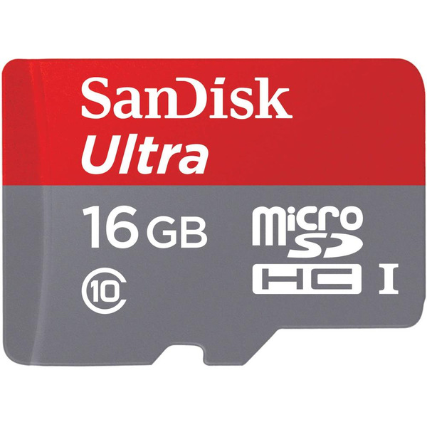 Карта памяти SANDISK microSDHC 16GB 10 CL, UHS-I c адаптером (SDSQUNC-016G-GN6MA)