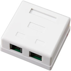 Розетка телефонная + сетевая LAN Rexant 06-0106-C (гнездо 8Р8С (Rj-45) + гнездо 6Р-4С (RJ-11))