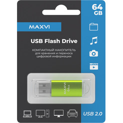 USB флеш-накопитель Maxvi MP 64GB 2.0 green