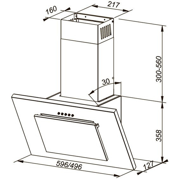 Вытяжка MAAN Vertical G 60 черный
