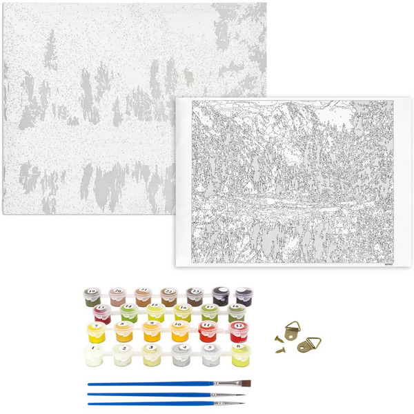 Картина по номерам ОСТРОВ СОКРОВИЩ «Горное озеро» 662462