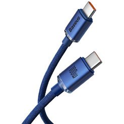 Кабель Baseus Crystal Shine USB Type-C - USB Type-C CAJY000703 (2 м , синий)