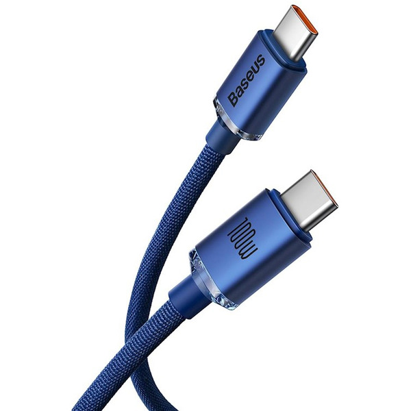 Кабель Baseus Crystal Shine USB Type-C - USB Type-C CAJY000703 (2 м , синий)