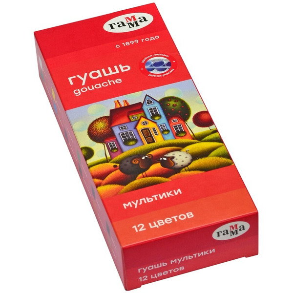 Гуашь Гамма "Мультики" 100222-12 (12 цветов)