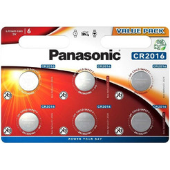 Батарейка Panasonic CR2016 CR-2016EL/6BW (6 шт)