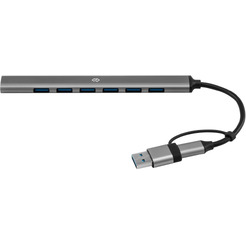 Разветвитель USB-C + USB-A Digma DHUB-7USB-AC-2.0