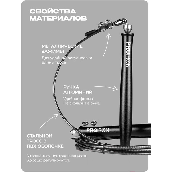 Скакалка скоростная PROIRON ПРО1001