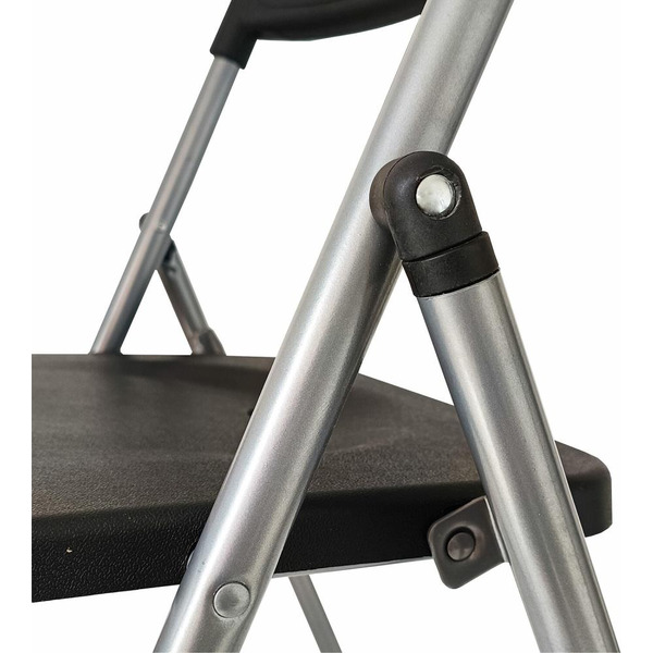 Стул складной BRABIX Golf Lite CF-017 (серебристый каркас, пластик чёрный) 532895