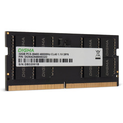 Оперативная память Digma 32ГБ DDR5 SODIMM 4800 МГц DGMAS54800032D
