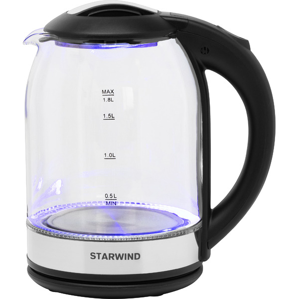 Чайник Starwind SKG2051 черный/серебристый