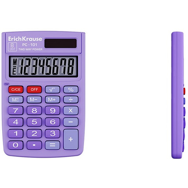 Калькулятор Erich Krause PC-101 62006 (фиолетовый)