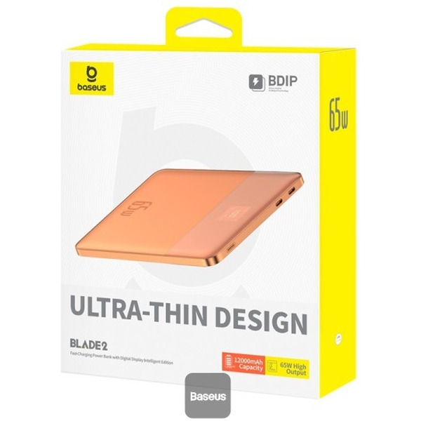 Внешний аккумулятор Baseus Blade 2 Digital Display 65W 12000mAh P10063801733-00 Canyon Coral