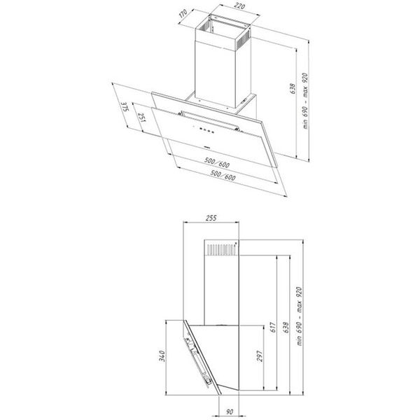 Кухонная вытяжка Akpo Juno eco 50 WK-11 (серый)