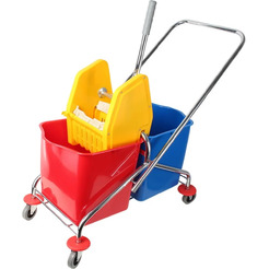 Тележка для уборки двухведерная с отжимом Bradex B-043B