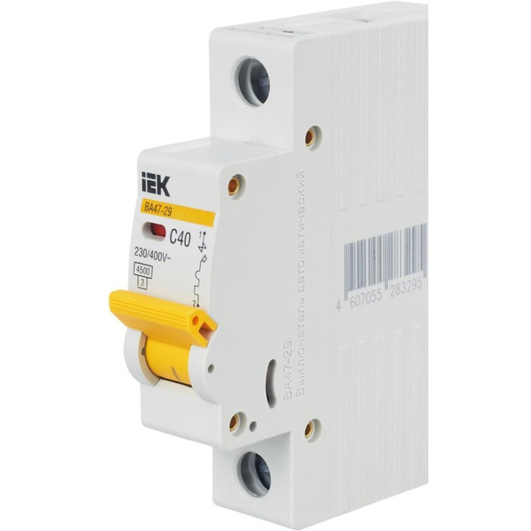 Выключатель автоматический IEK ВА 47-29 40А 1P 4.5кА С MVA20-1-040-C