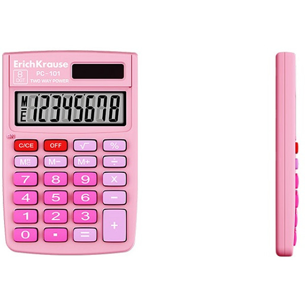 Калькулятор Erich Krause PC-101 62007 (розовый)