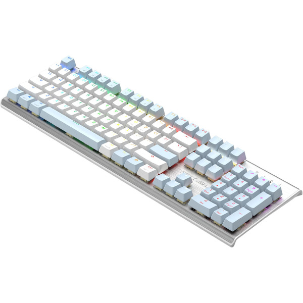 Клавиатура A4Tech Fstyler FS100 Neon (серебристый/голубой)