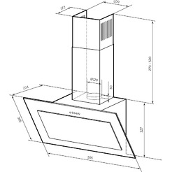 Кухонная вытяжка LEX Mio GS 600 (черный)