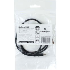 Кабель Cablexpert CCP-USB2-AMCM-1M-RU-B (1 м, черный)