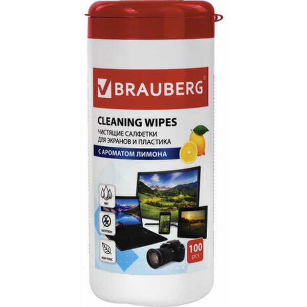 Салфетки для экранов всех типов и пластика BRAUBERG 511688