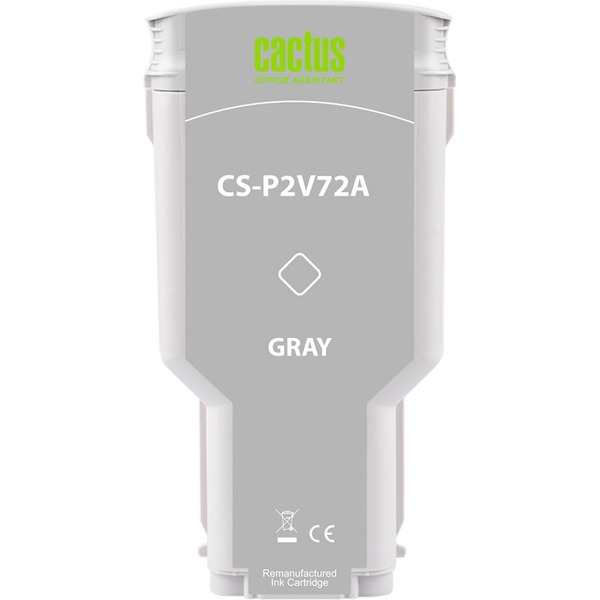 Картридж струйный Cactus CS-F9J80A 727 XXL (серый)