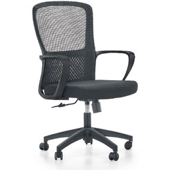 Кресло компьютерное SitZone U-069B сетка/ткань, черный, крестов. пластик