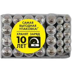 Батарейки SONNEN 30 (20+10) шт, Alkaline, AA+ААА (LR6+LR03), в коробке