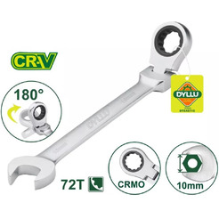Ключ комбинированный с трещоткой и шарниром DYLLU DTSA6110