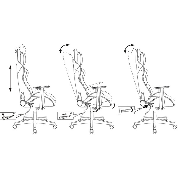 Кресло Zombie Game Penta (черный/красный)