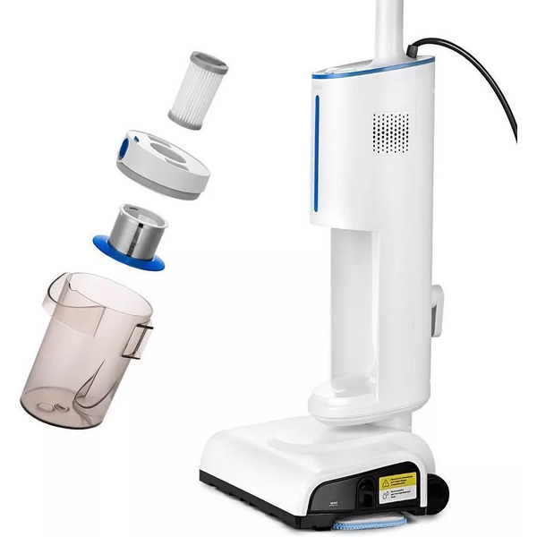 Вертикальный паровой пылесос "2 в 1" Kitfort КТ-5157-3 (бело-синий)