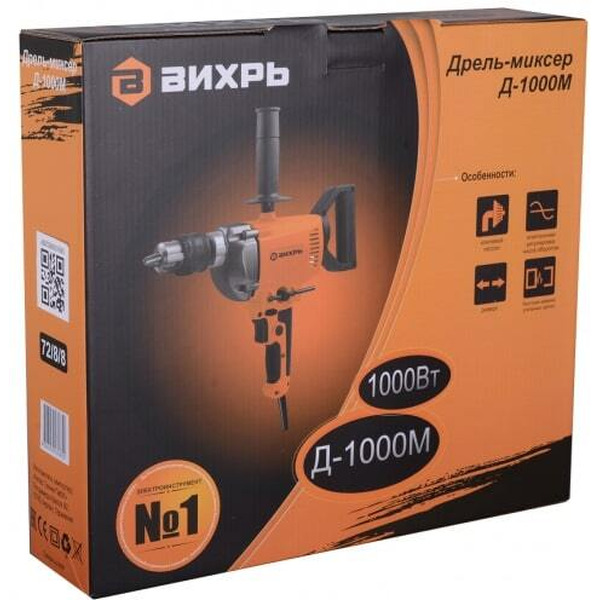 Дрель-миксер Вихрь Д-1000М (72/8/8)