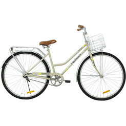 Велосипед TORRENT Ussury (рама сталь 18", дорожный, 1скорость, колеса 28д, корзина) Бежевый