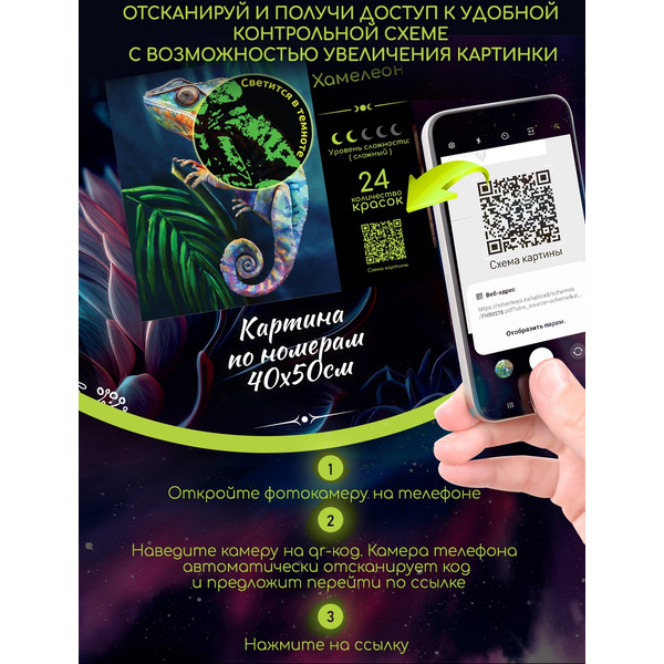 Картина по номерам Флюид Фантазийные грибы 40x50 FHR0429
