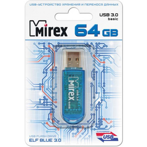 USB Flash MIREX ELF Blue 64GB (13600-FM3BEF64)