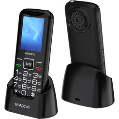 Мобильный телефон Maxvi B21ds up +ЗУ WC-112 (черный)