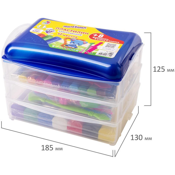 Пластилин Юнландия 105866 (12 цв)