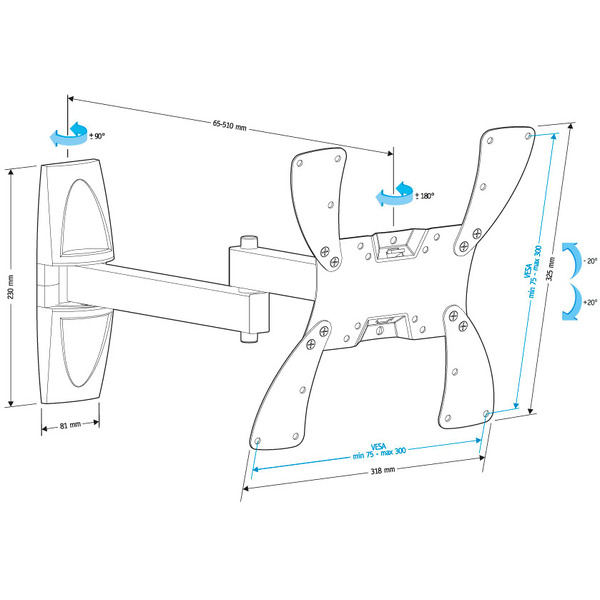 Кронштейн HOLDER LCDS-5046 White