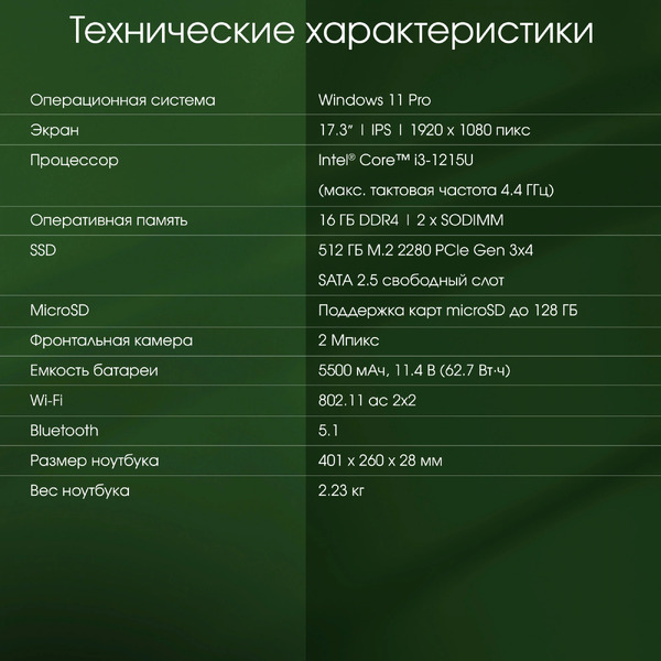 Ноутбук Digma Pro Fortis M DN17P3-ADXW04