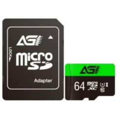 Карта памяти AGI TF138 microSDXC AGI064GU1TF138 64GB (с адаптером)