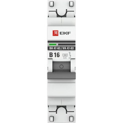Выключатель автоматический EKF PROxima ВА 47-63 1P 16А (В) 4,5kA