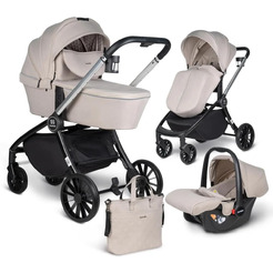 Детская универсальная коляска Farfello Baby Shell 2023 3 в 1 BBS-003 (кофейный)